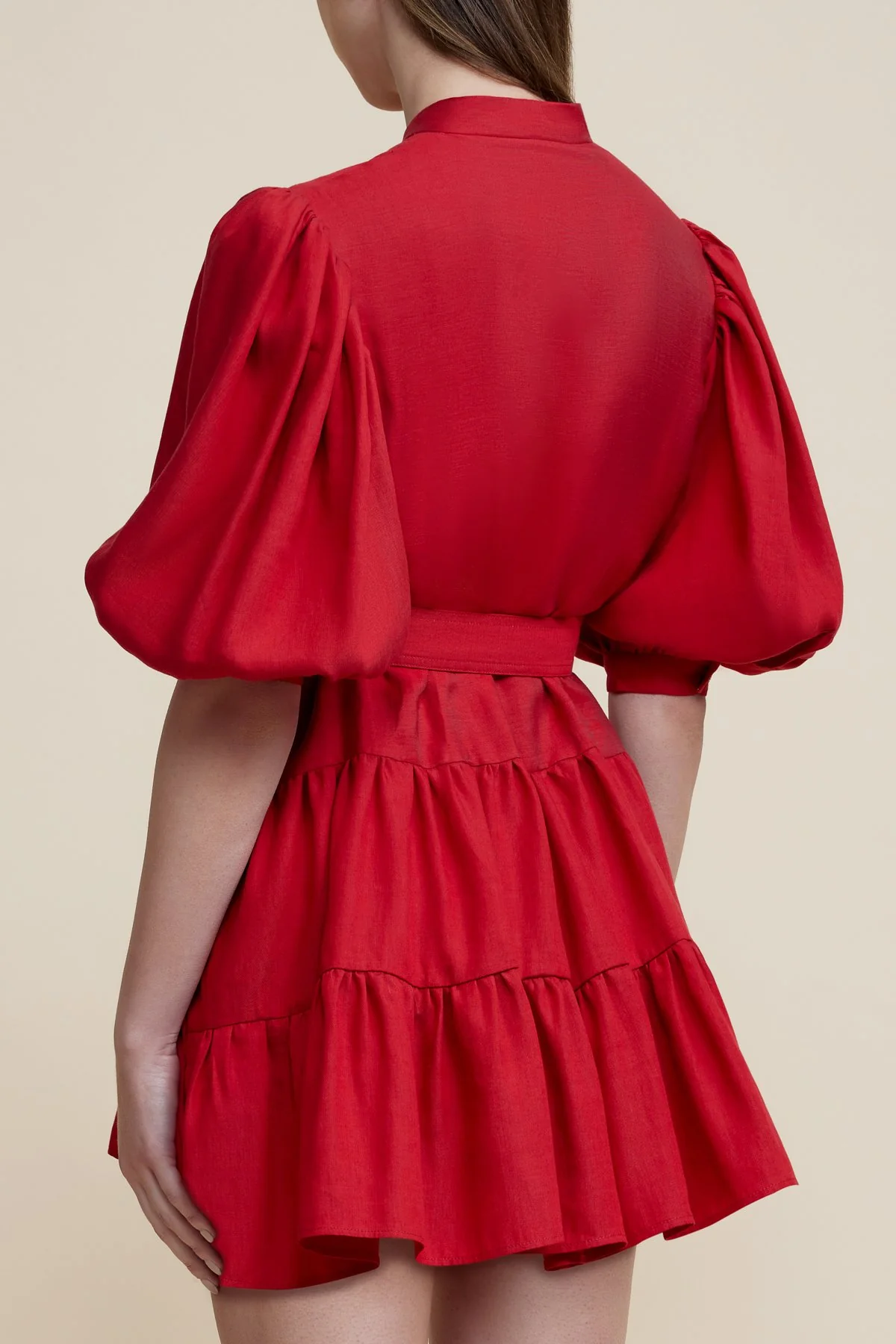 Abstract Button Closure Mini Dress