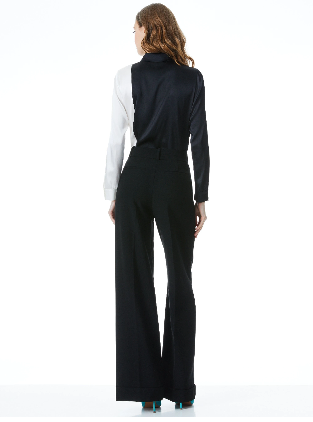 Two tone black and white shirt