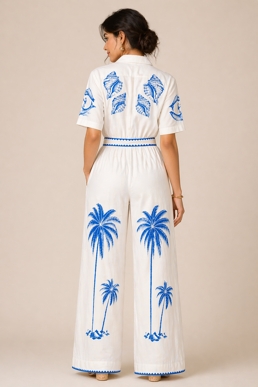 Palm embroidered Jumpsuit