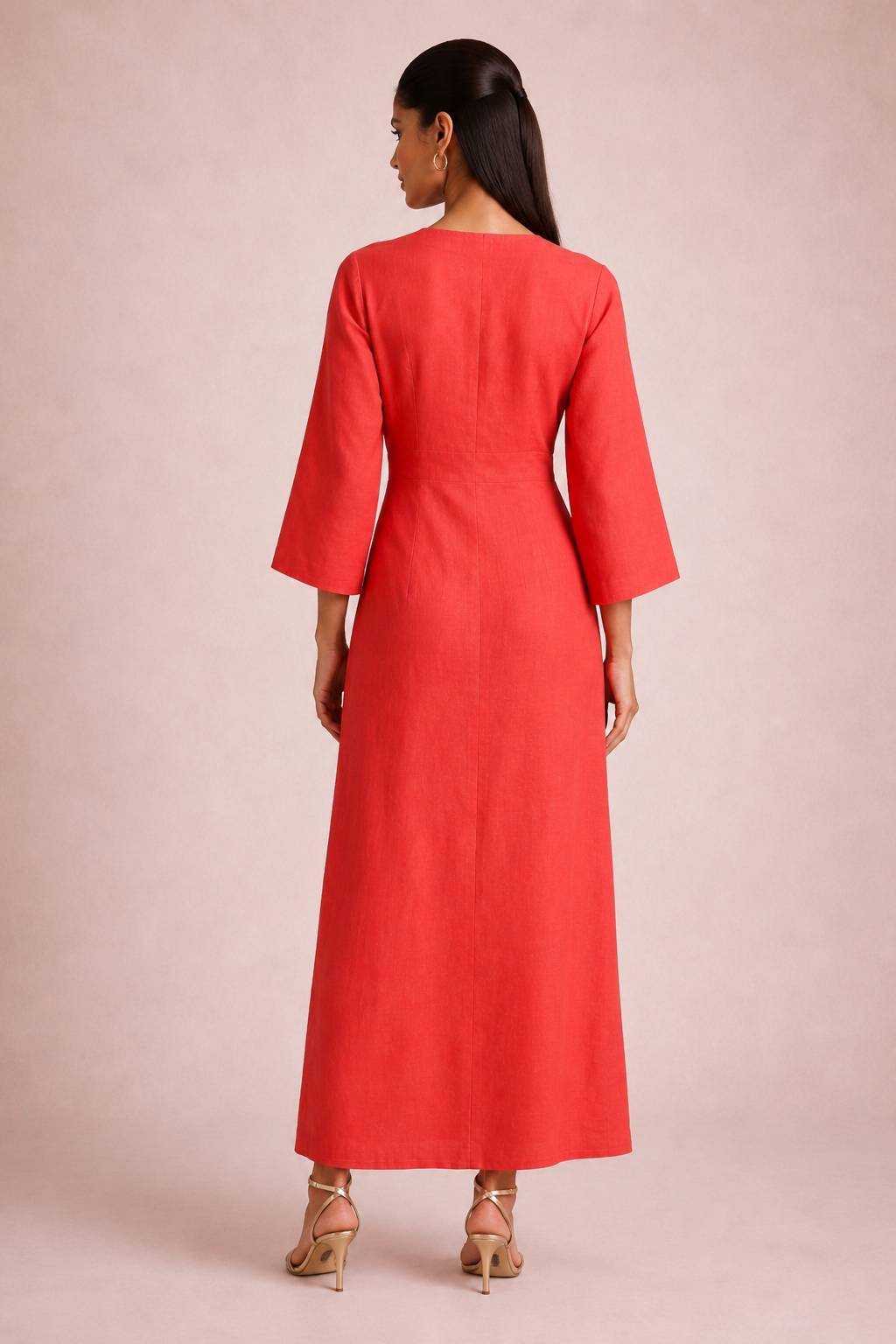 Tropical Ember Embroidered Maxi Dress
