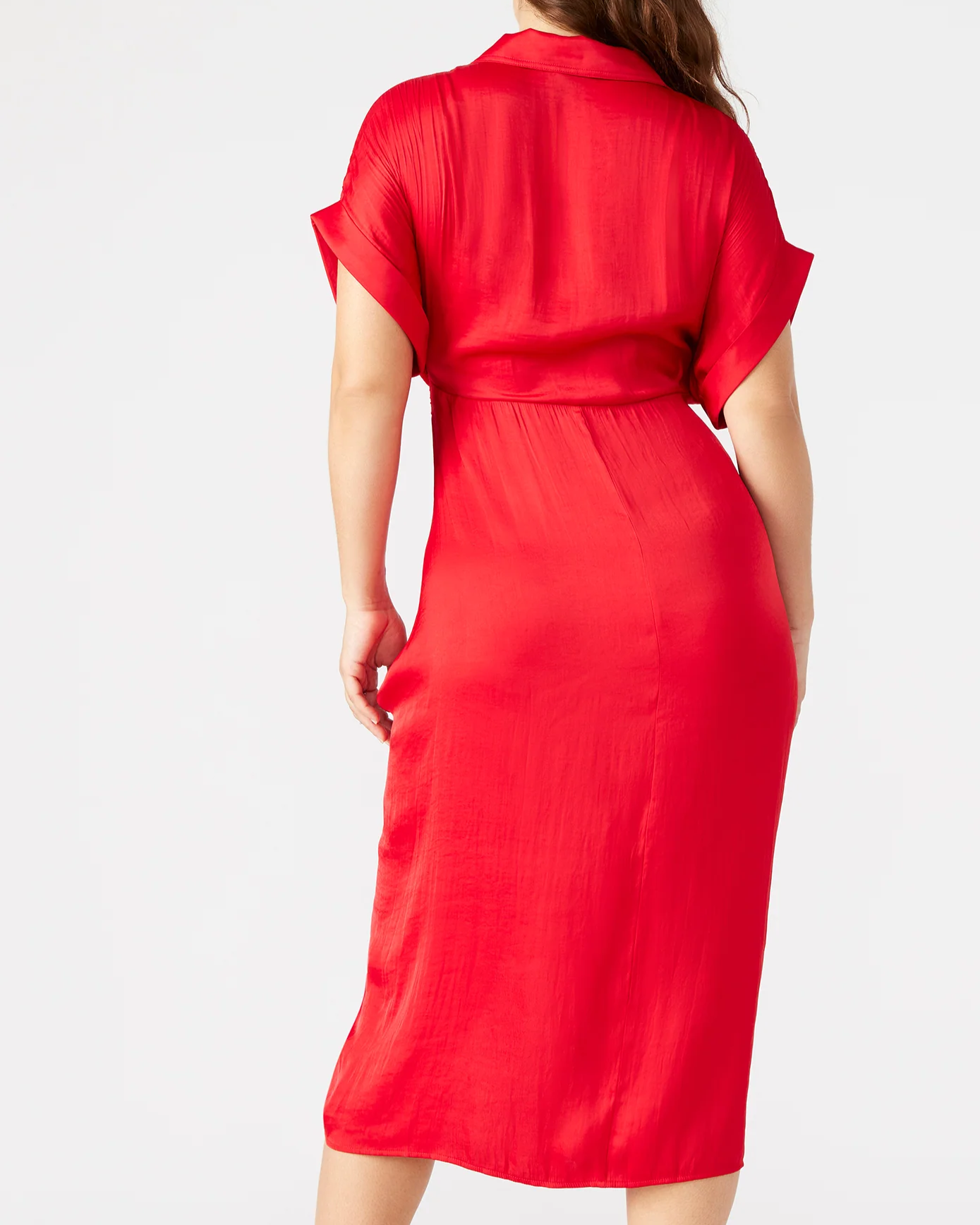 Scarlet Drape-Tie Shirt Dress