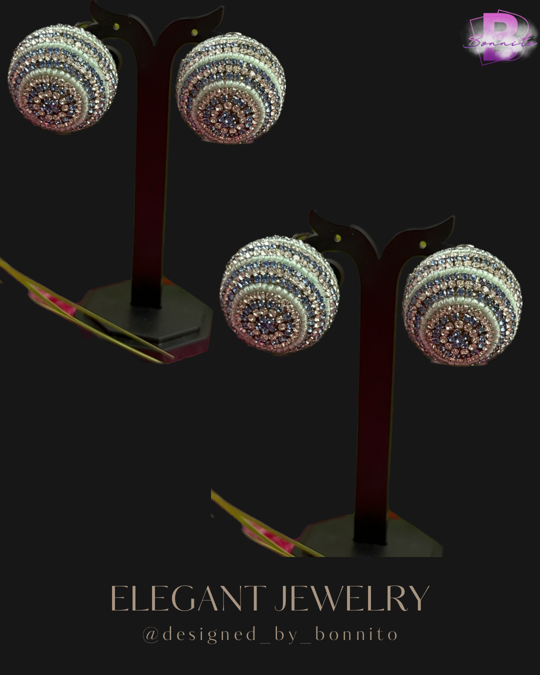 Crystal Pop up Studs