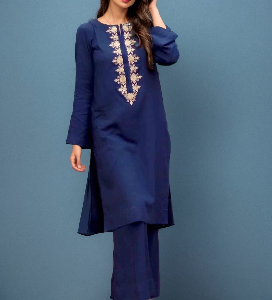 Nevy Blue embroidery suit