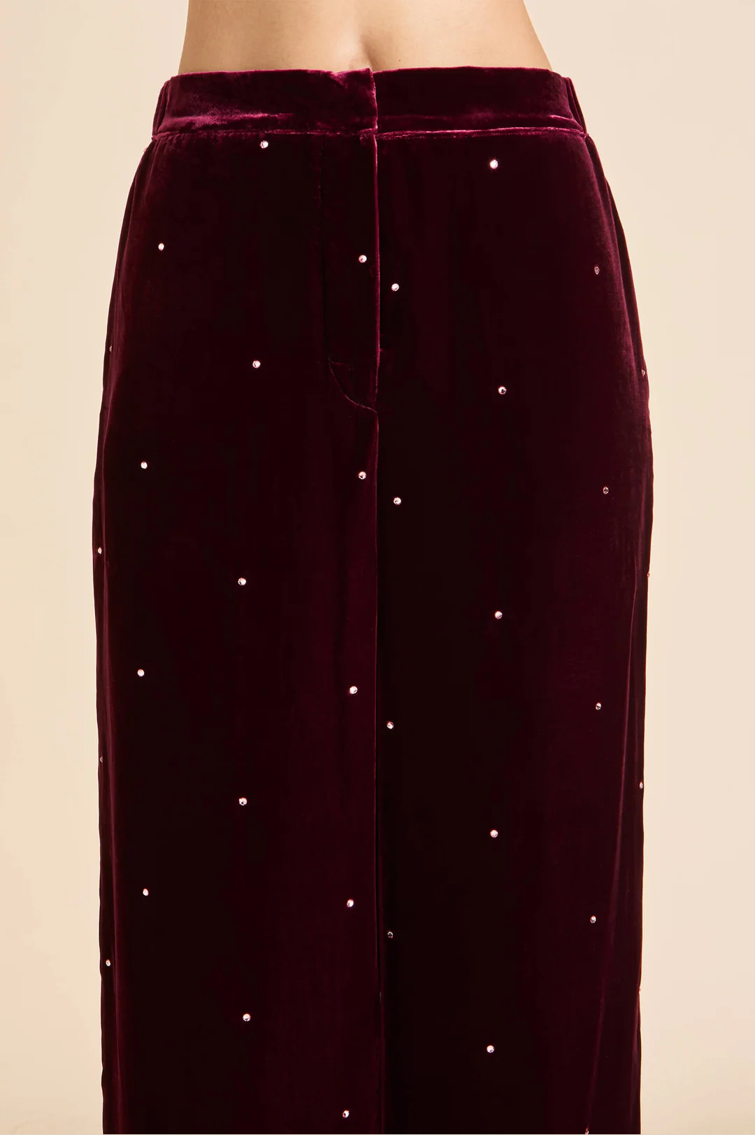 Glint Red Silk velvet paint suit