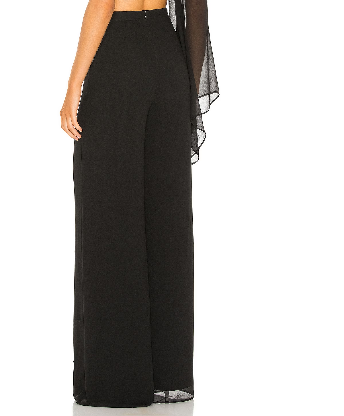 Solid Color Black one shoulder Top and Pants