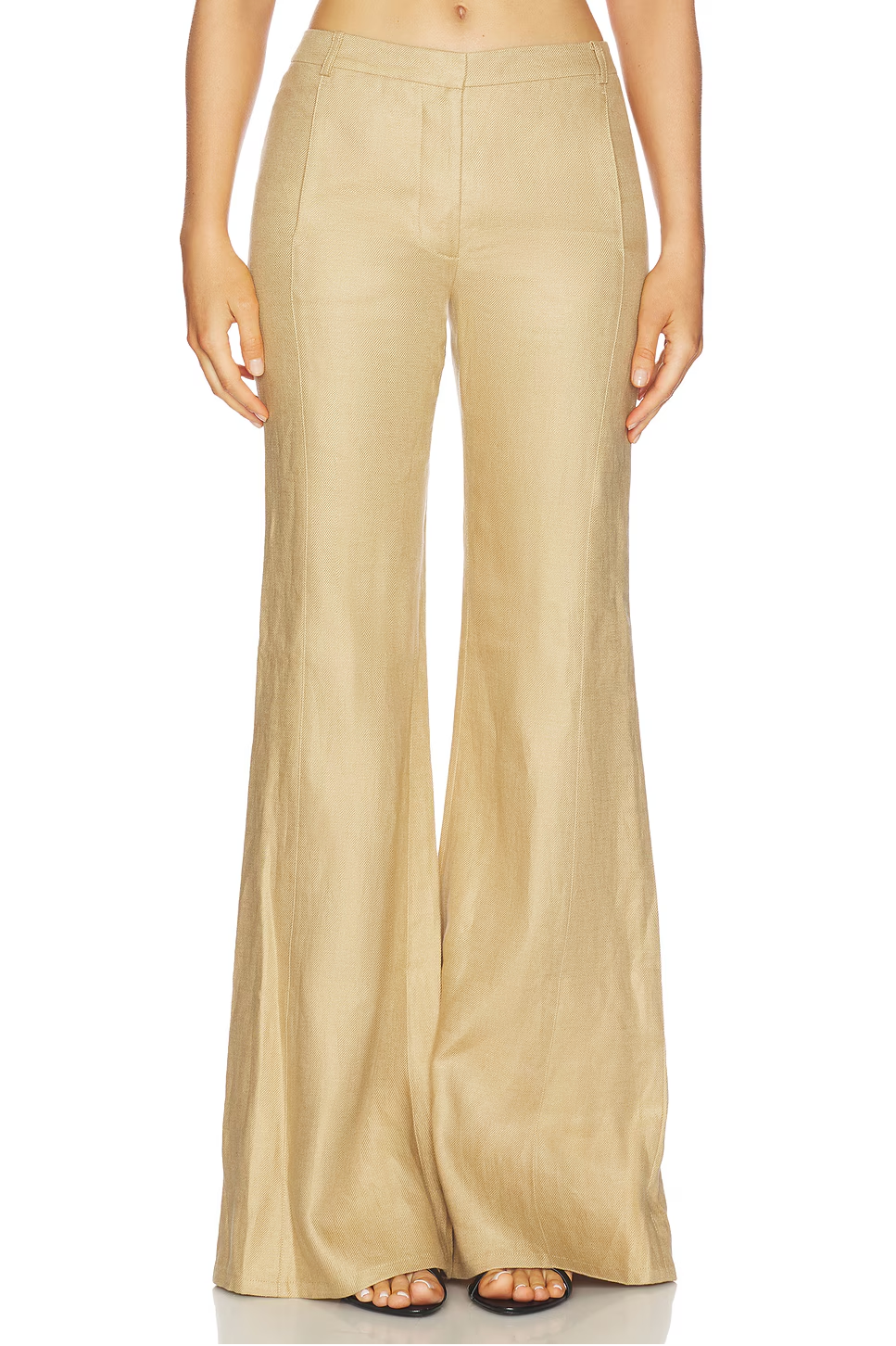 Beige Halter-Neck Pant Suit