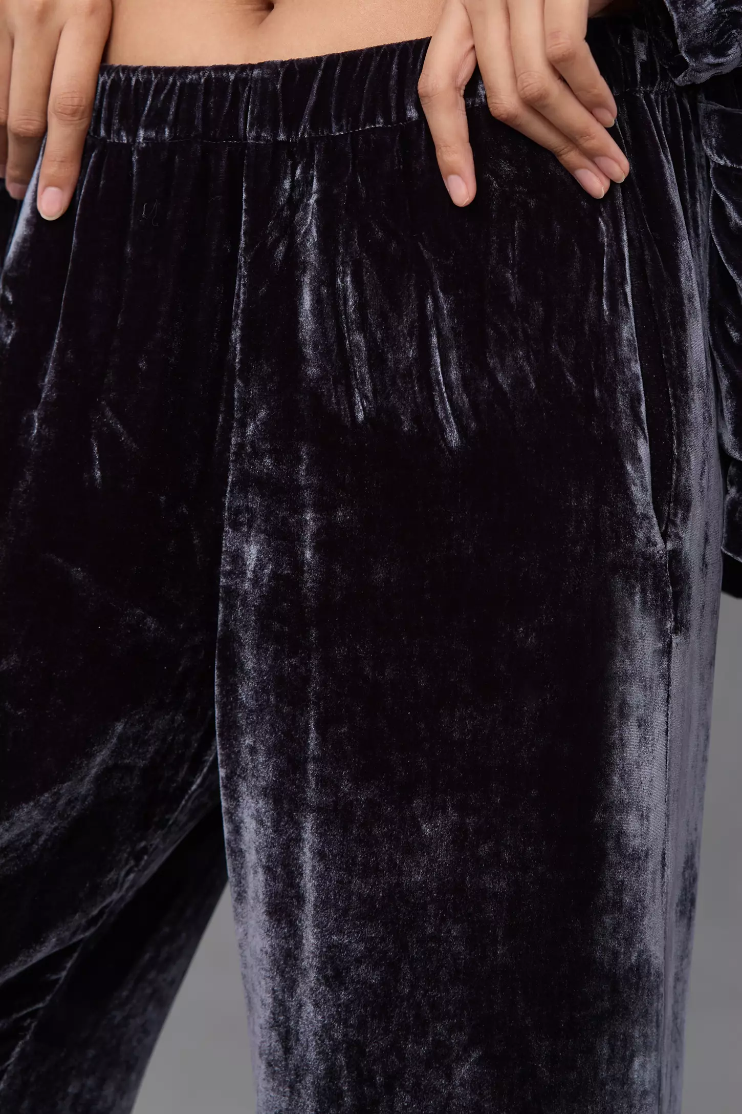Velvet Pocket Pant Set