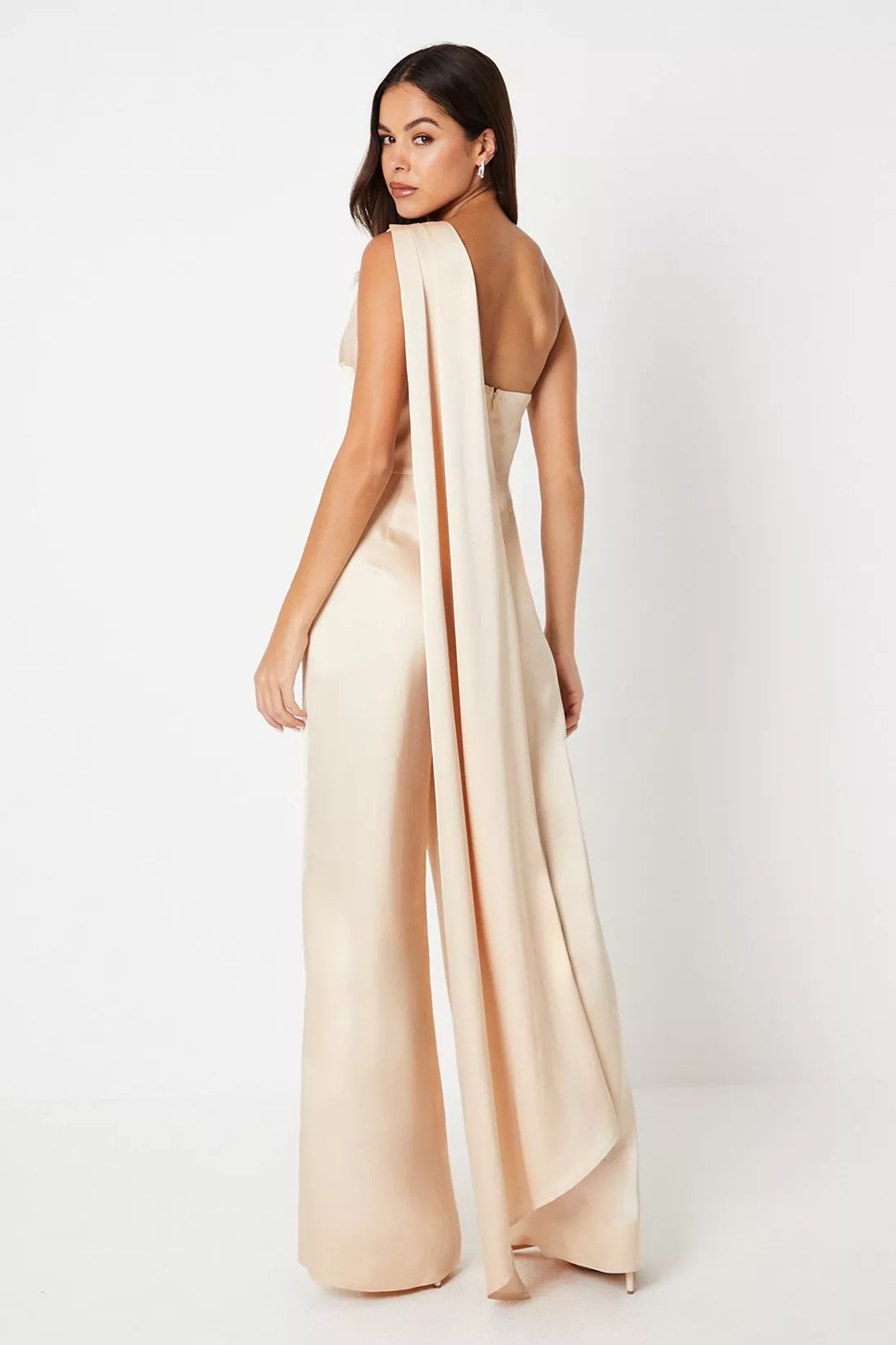 Drape Shoulder Jumpsuit