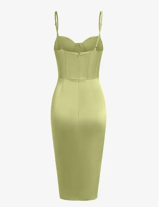 Cami Bustier Silky Bodycon Dress