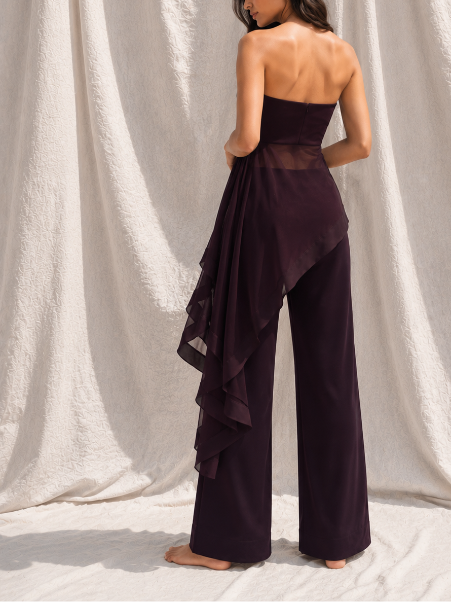Asymmetric Sheer Drape Top
