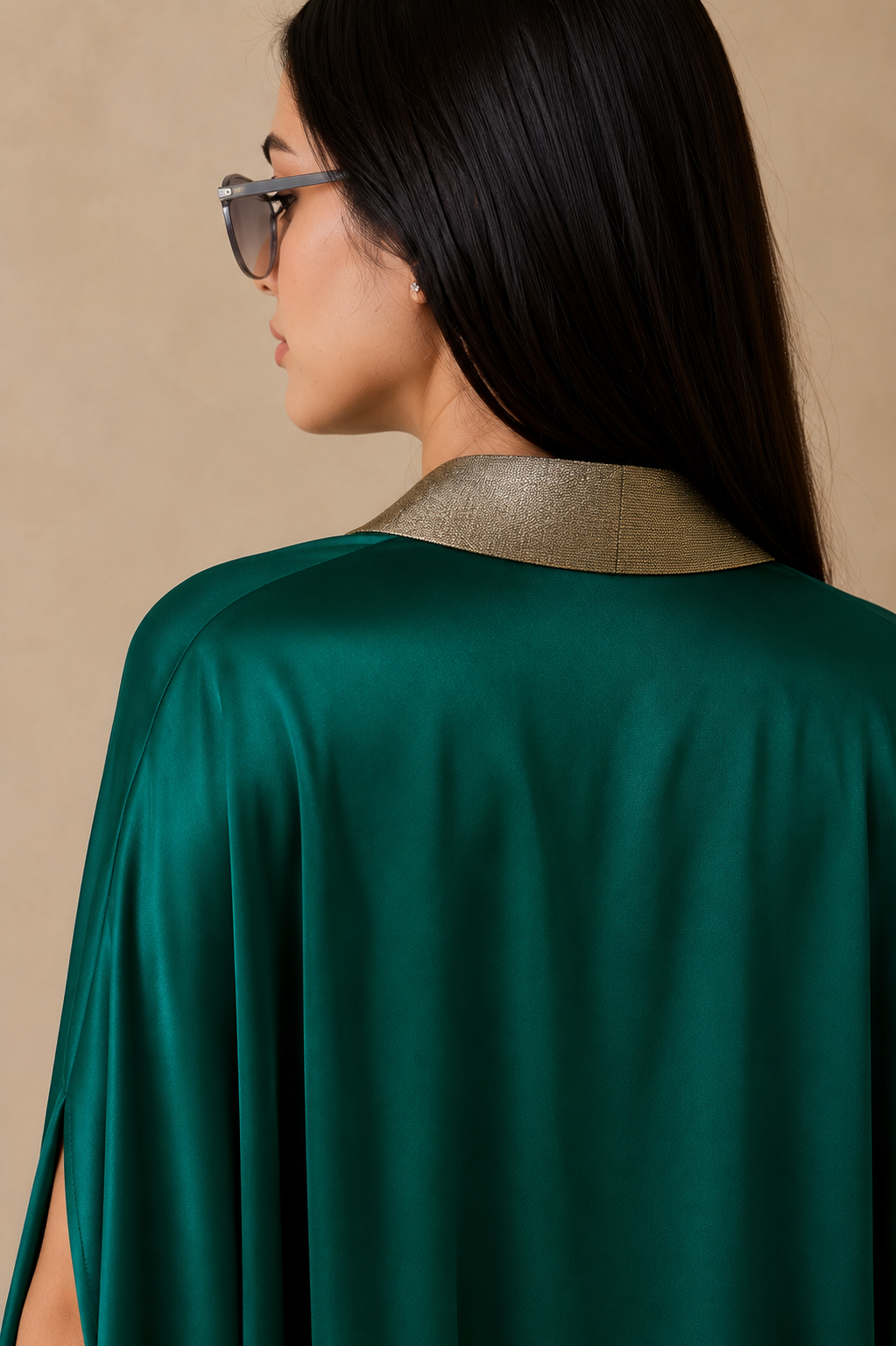 Emerald Drape Kaftan Top