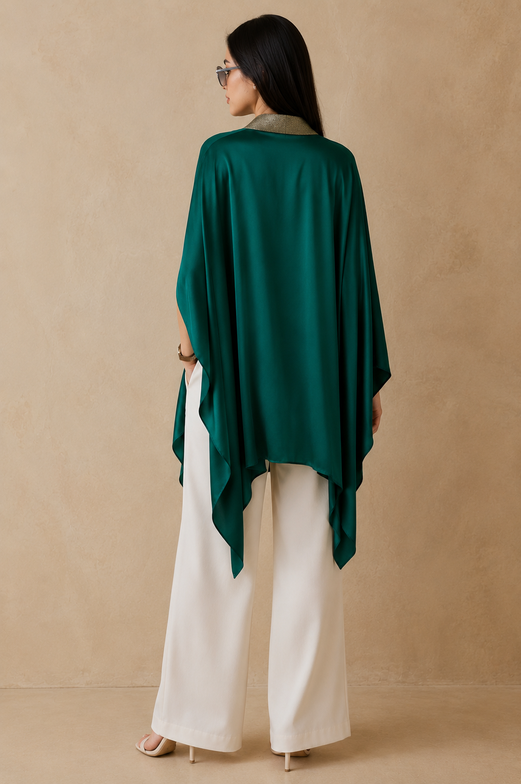 Emerald Drape Kaftan Top