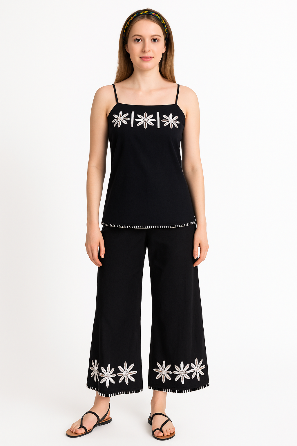 Camisole and wide-leg pants Set