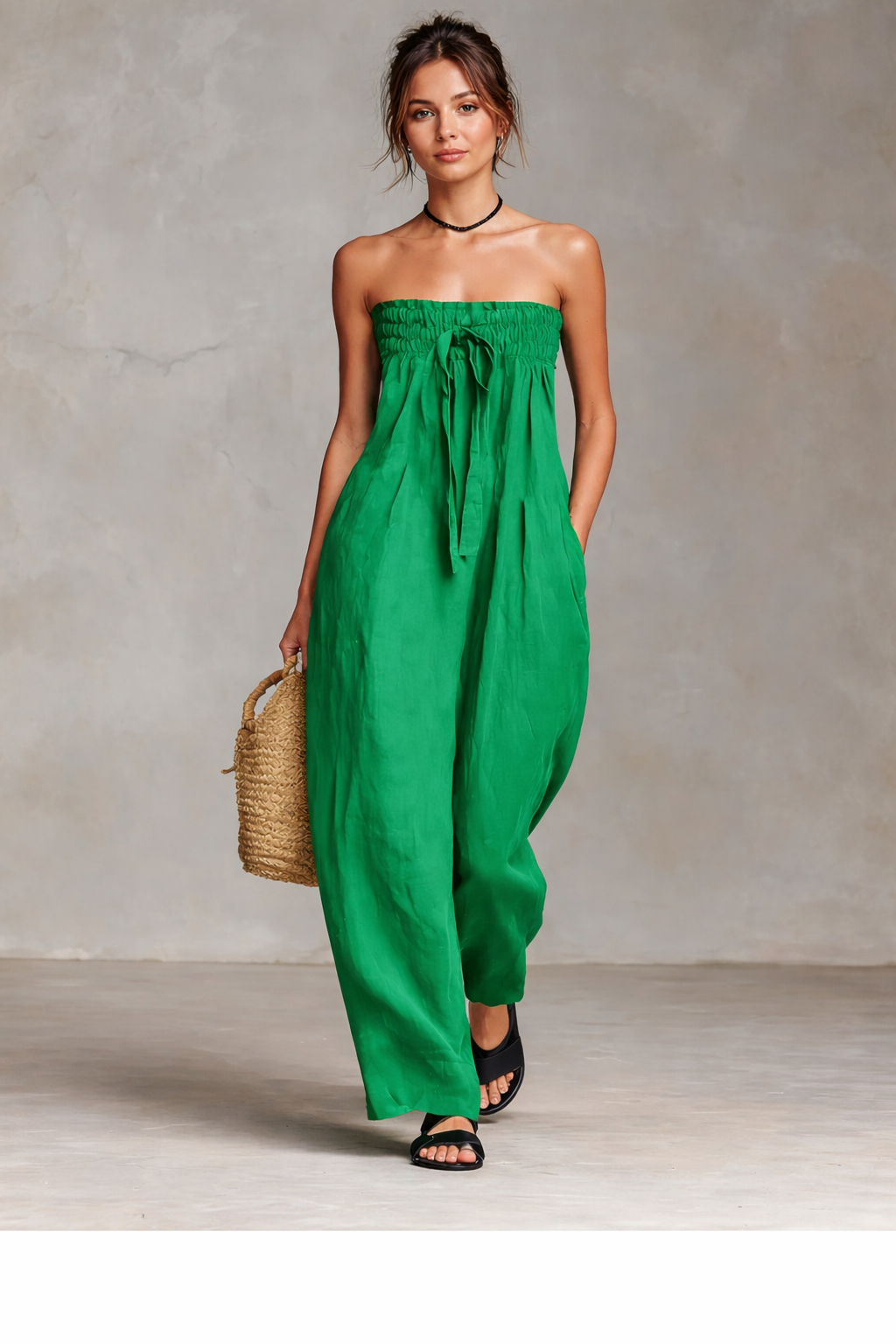 Emerald Breeze Voil Jumpsuit