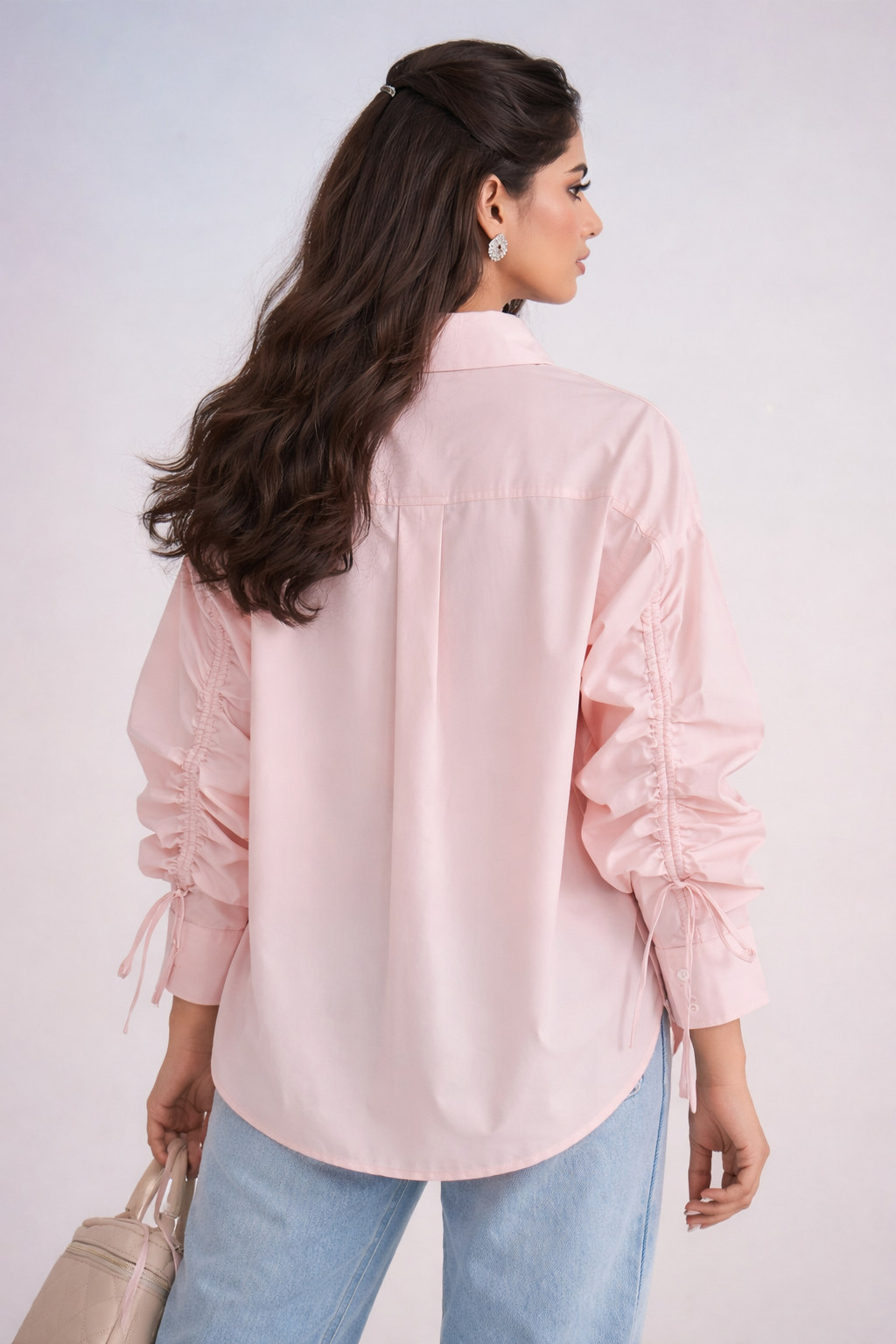 Ruched Sleeve Shirt