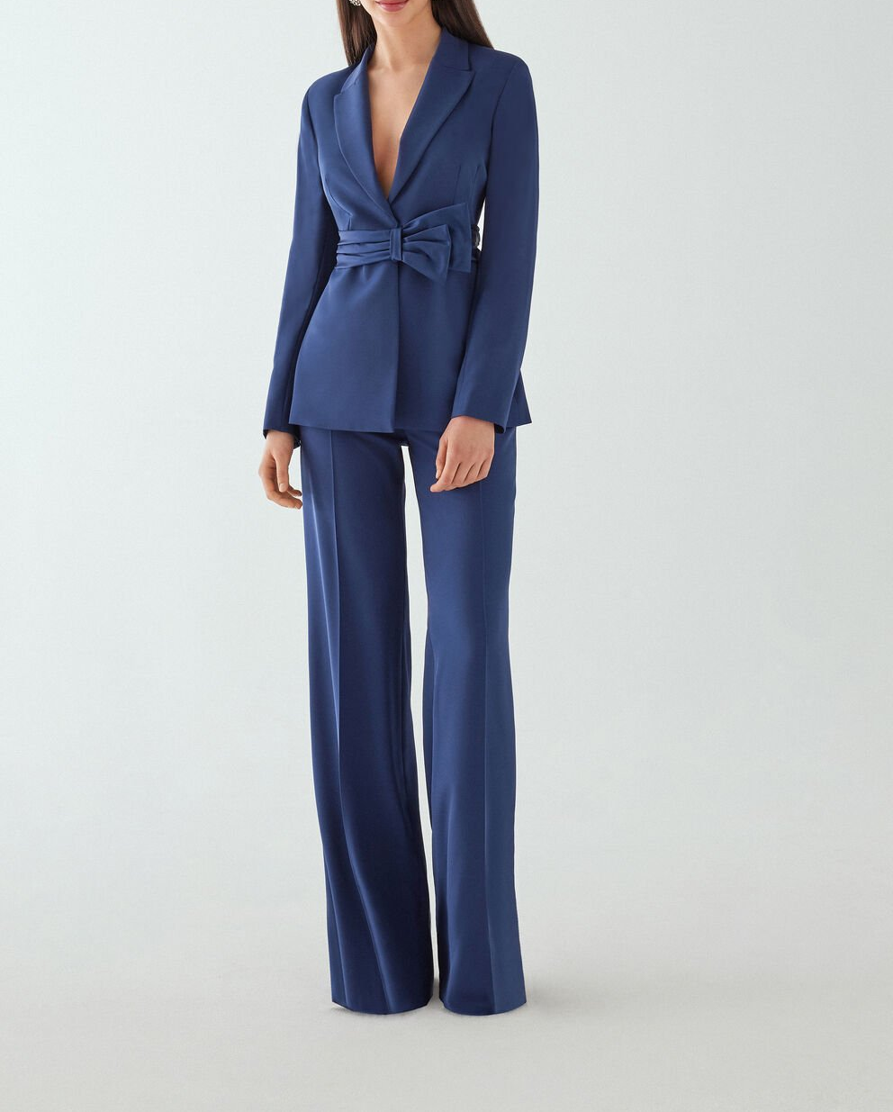 Sapphire Elegance Bow Suit