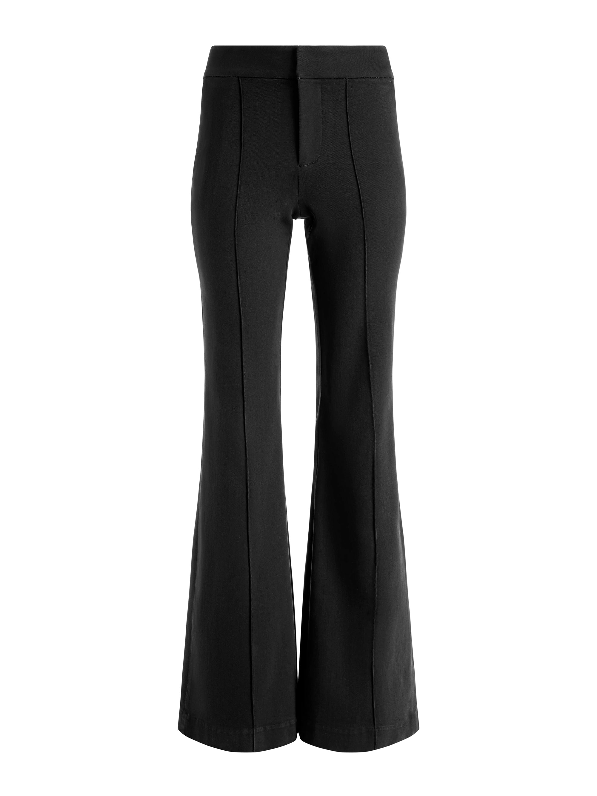 Black Center Pintuck Wide leg Pants