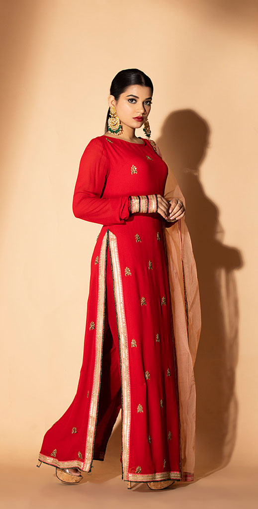 Red Designer Salwaar Suits