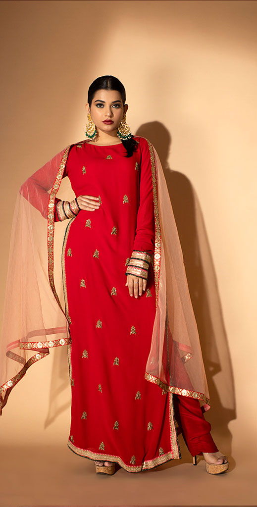 Red Designer Salwaar Suits
